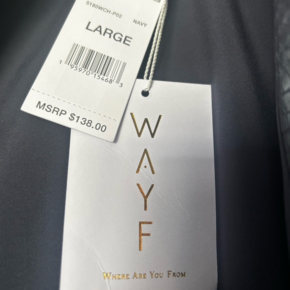 WAYF Blue Textured Jacket - Picture 4 of 12